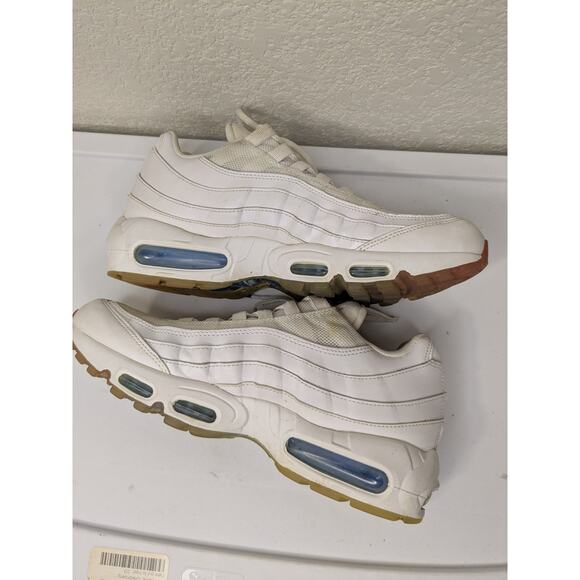 NIKE Air Max 95 USA 2018 Lace Up Genuine Leather White Men\'s Size 8.5 AQ7981-100 main image 6